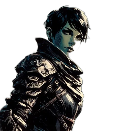 jacket, concept art, comic book art, fantasy art transparent PNG cut-out