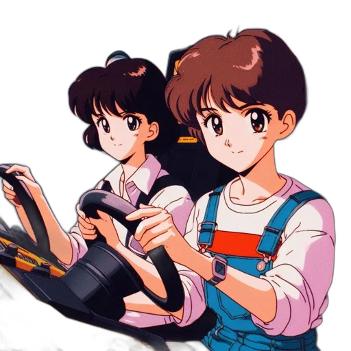 car, vaporwave, anime, concept art transparent PNG cut-out