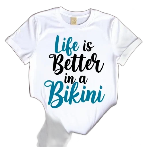 white, t-shirt, phrase, life transparent PNG cut-out