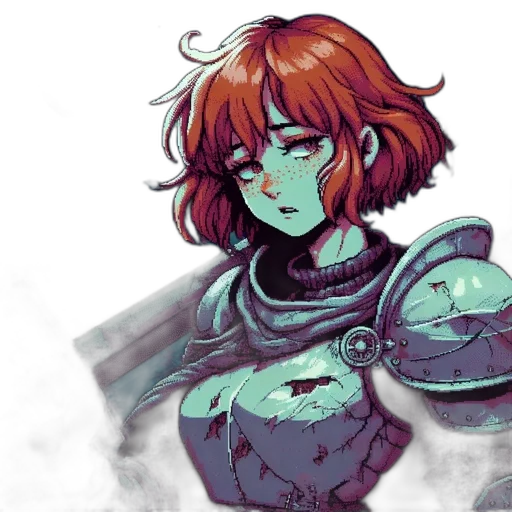 robot, sword, concept art, watercolor transparent PNG cut-out