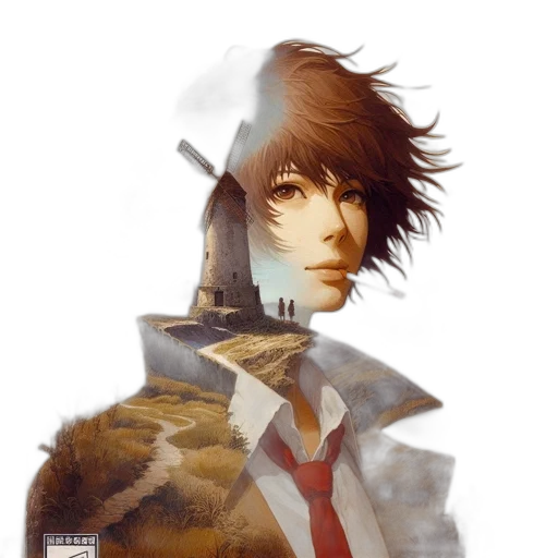 jacket, face, mask, staff transparent PNG cut-out