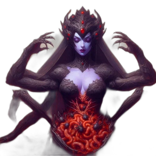creature, crown, dress, fantasy art transparent PNG cut-out