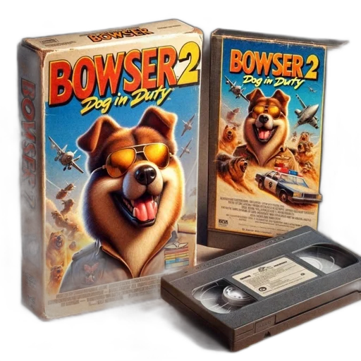vhs, tape, box, bowser transparent PNG cut-out