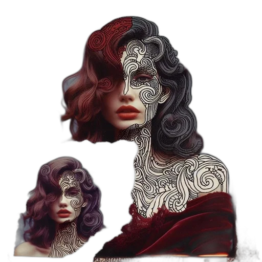 mask, crown, hair, jewelry transparent PNG cut-out