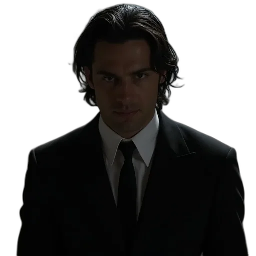 staff, jacket, face, hair transparent PNG cut-out