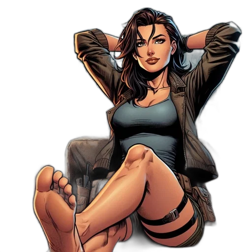 comic book art, concept art, cartoon, woman transparent PNG cut-out