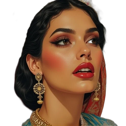 jewelry, face, crown, photorealistic transparent PNG cut-out