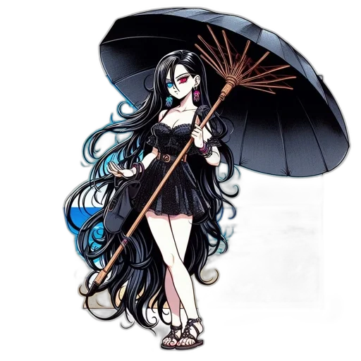 umbrella, staff, dress, weapon transparent PNG cut-out