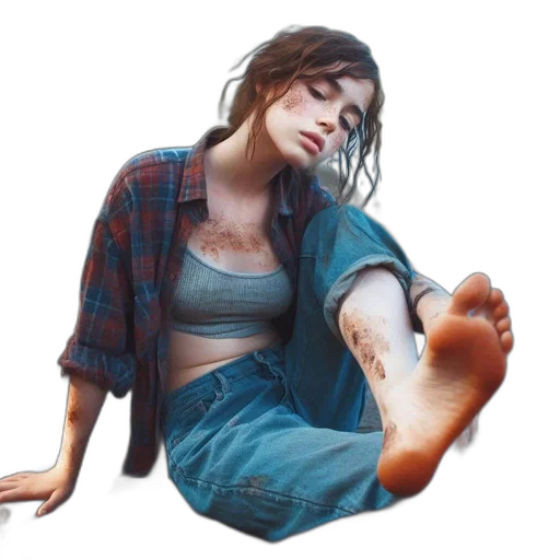 shoes, face, creature, photorealistic transparent PNG cut-out