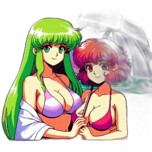 dress, vaporwave, anime, concept art transparent PNG cut-out