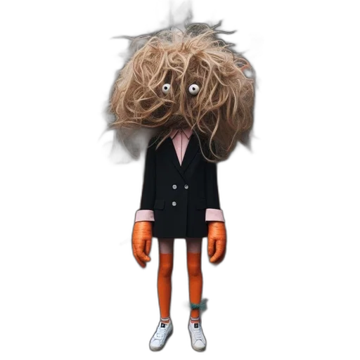 jacket, hair, creature, mask transparent PNG cut-out