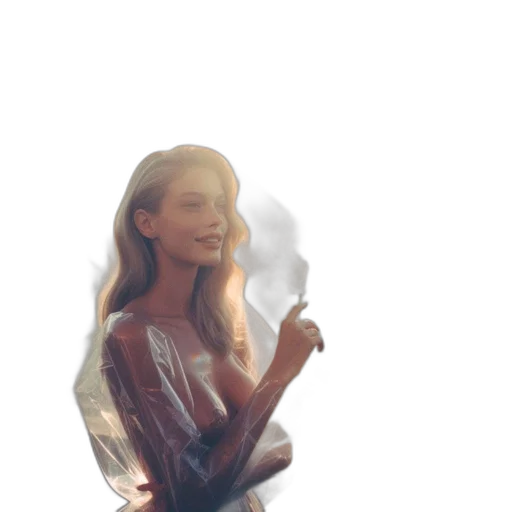 jacket, dress, face, umbrella transparent PNG cut-out