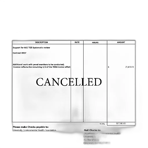 cancelled, invoice, physicians, company transparent PNG cut-out