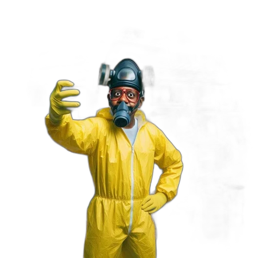 mask, jacket, staff, robot transparent PNG cut-out