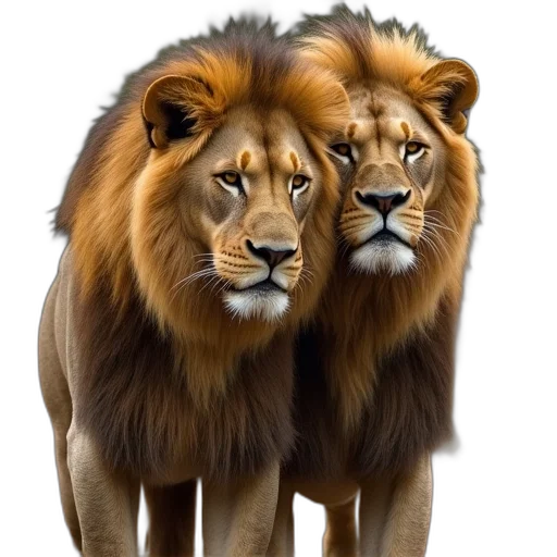 animal, crown, photorealistic, oil painting transparent PNG cut-out