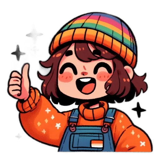 hat, staff, pixel art, watercolor transparent PNG cut-out