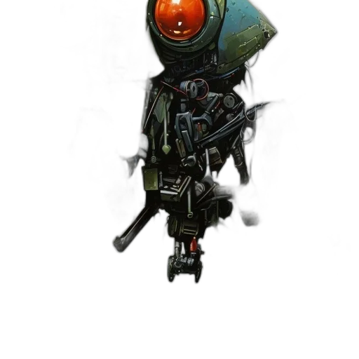 robot, weapon, staff, creature transparent PNG cut-out