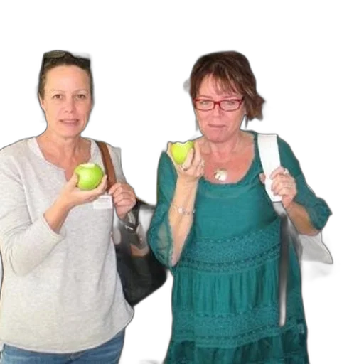 staff, food, two, women transparent PNG cut-out