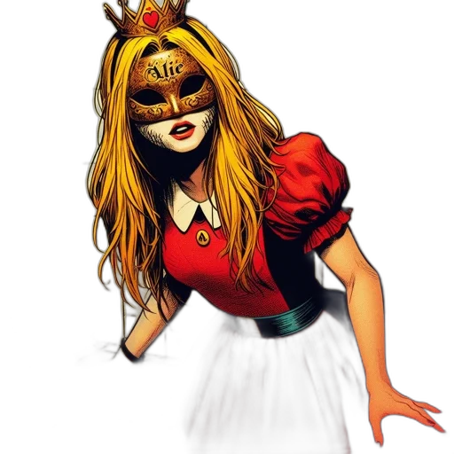 mask, dress, crown, concept art transparent PNG cut-out