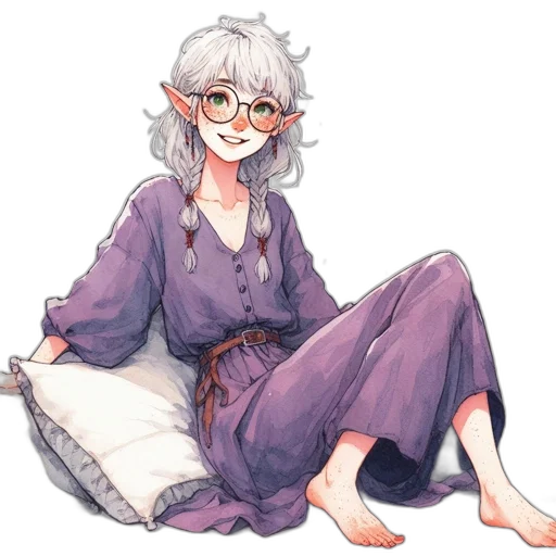 staff, dress, watercolor, anime transparent PNG cut-out