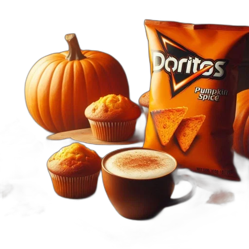 food, photorealistic, 3d render, autumnal transparent PNG cut-out