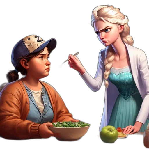 food, concept art, pixel art, comic book art transparent PNG cut-out