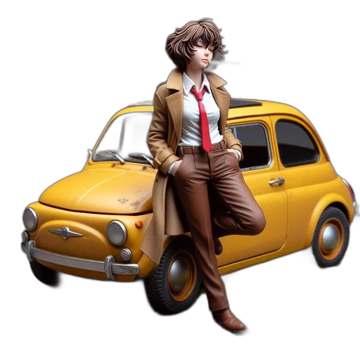 car, jacket, concept art, photorealistic transparent PNG cut-out