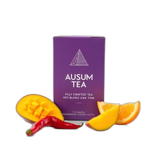 product, packaging, ausum, tea transparent PNG cut-out