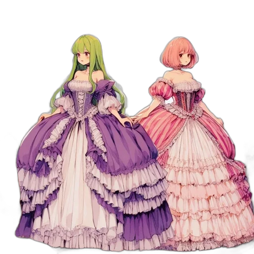 dress, concept art, 3d render, pixel art transparent PNG cut-out