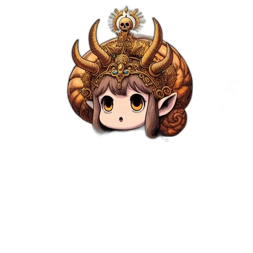 crown, dragon, staff, creature transparent PNG cut-out