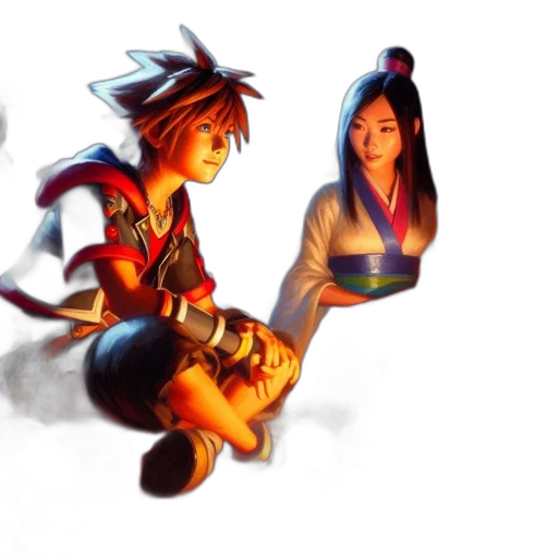 concept art, fantasy art, pixel art, 3d render transparent PNG cut-out