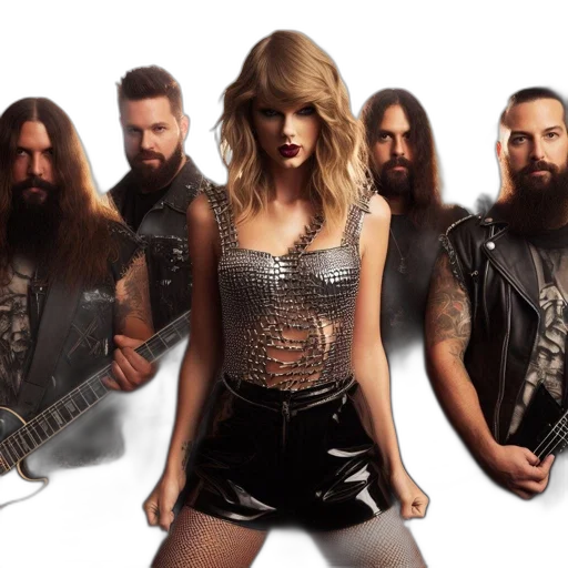 hair, five, musicians, pose transparent PNG cut-out