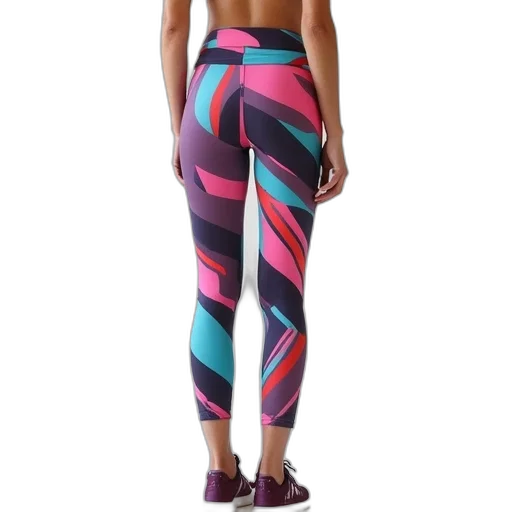 neon, colorful, women, activewear transparent PNG cut-out