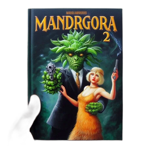 mandrora, cover, illustrates, green transparent PNG cut-out