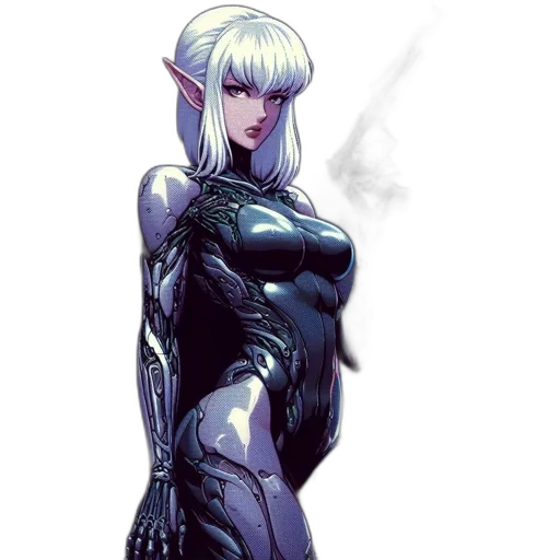robot, dress, concept art, cyberpunk transparent PNG cut-out