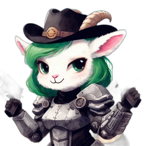 staff, hat, weapon, fantasy art transparent PNG cut-out