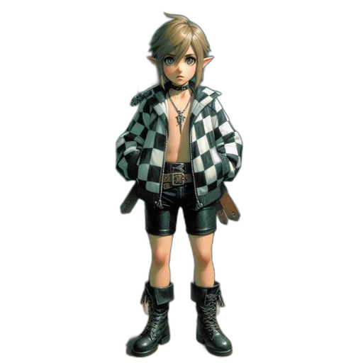jacket, concept art, 3d render, pixel art transparent PNG cut-out