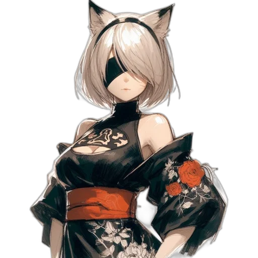 mask, dress, staff, weapon transparent PNG cut-out