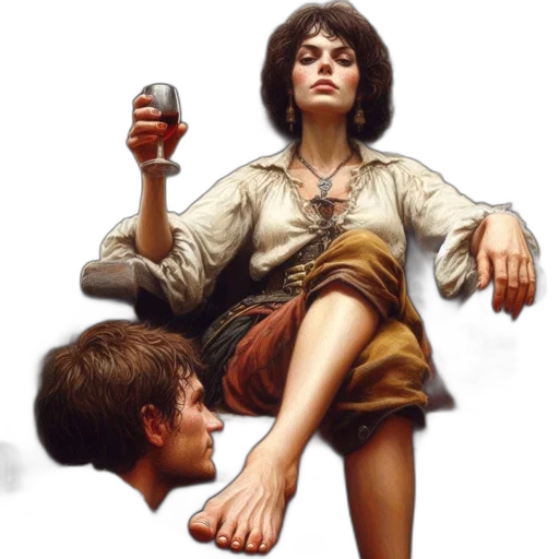 fantasy art, concept art, photorealistic, oil painting transparent PNG cut-out