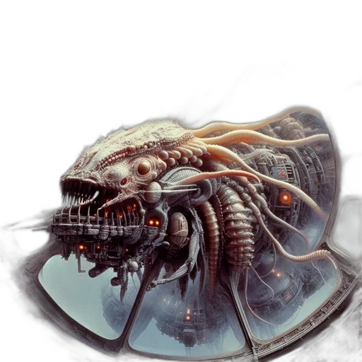 creature, dragon, animal, robot transparent PNG cut-out
