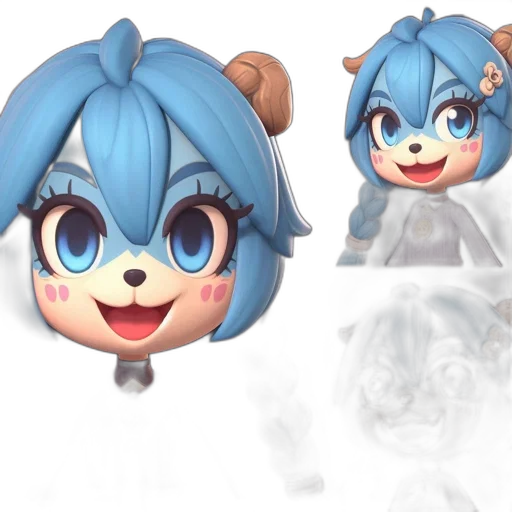 creature, face, 3d render, concept art transparent PNG cut-out