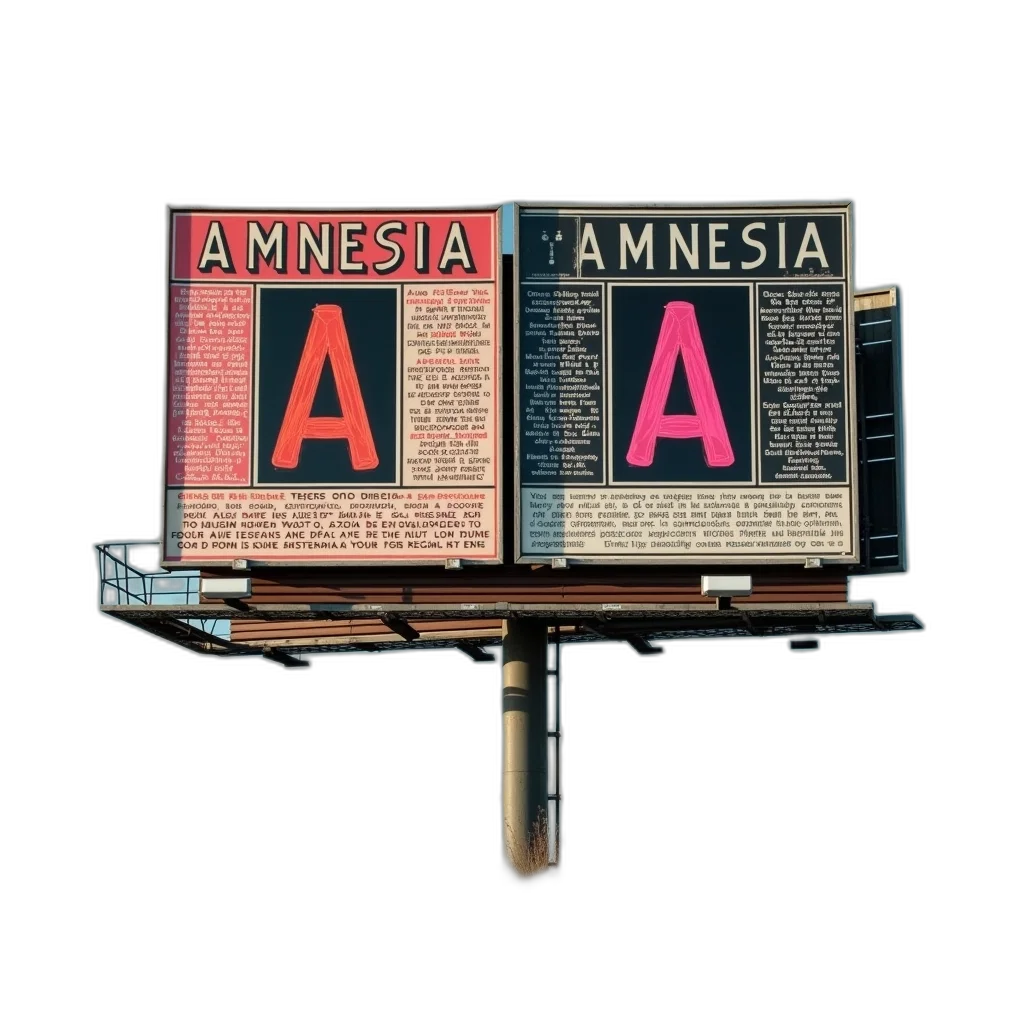 3d render, concept art, neon lights, billboard transparent PNG cut-out