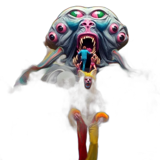 creature, staff, mask, weapon transparent PNG cut-out