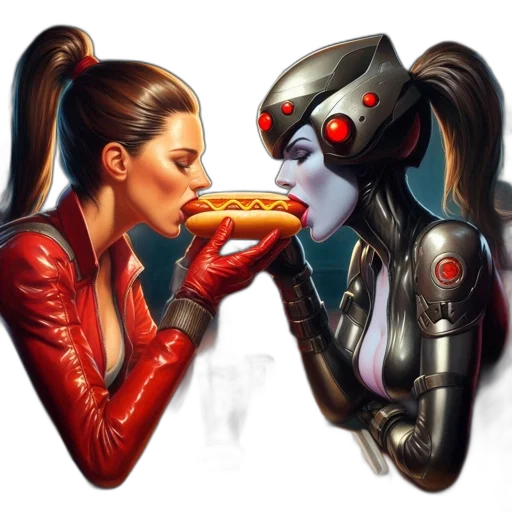 robot, food, concept art, comic book art transparent PNG cut-out