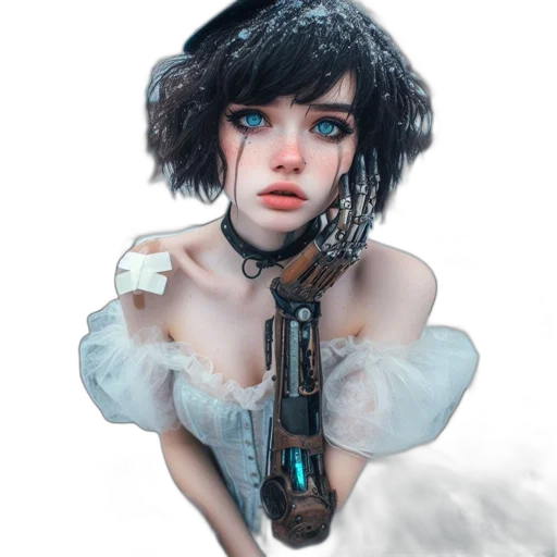robot, weapon, dress, staff transparent PNG cut-out
