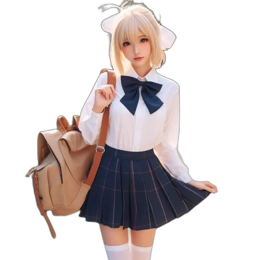 dress, jacket, staff, robot transparent PNG cut-out
