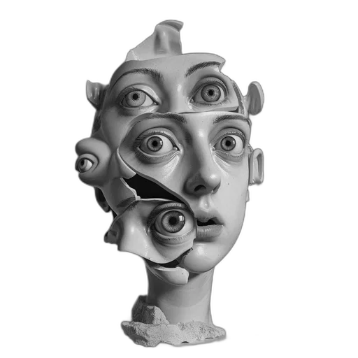 mask, face, robot, creature transparent PNG cut-out
