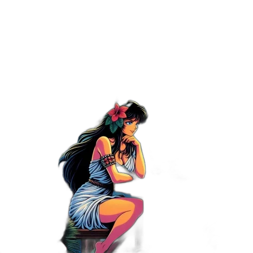 dress, comic book art, concept art, pixel art transparent PNG cut-out