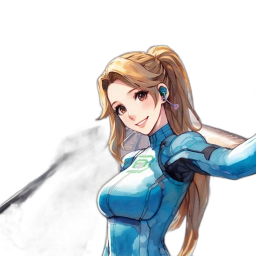dress, robot, staff, weapon transparent PNG cut-out