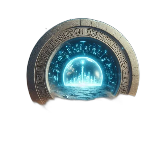 jewelry, 3d render, concept art, cyberpunk transparent PNG cut-out
